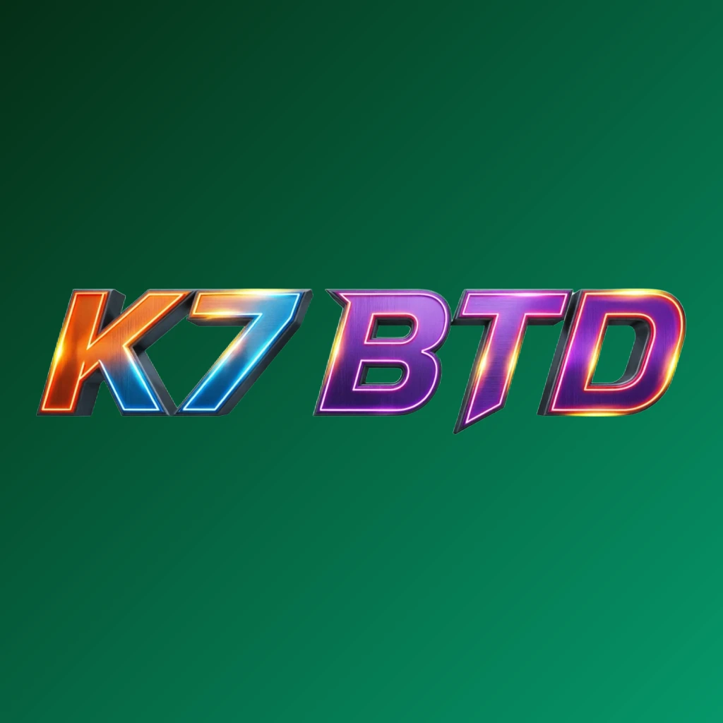 Bold 3D gaming logo with the text K7 BTD in energetic colors, featuring a modern esports-inspired horizontal rectangular wordmark design with a transparent background Bold 3D gaming logo with the text K7 BTD in energetic colors, featuring a modern esports-inspired horizontal rectangular wordmark design with a transparent background